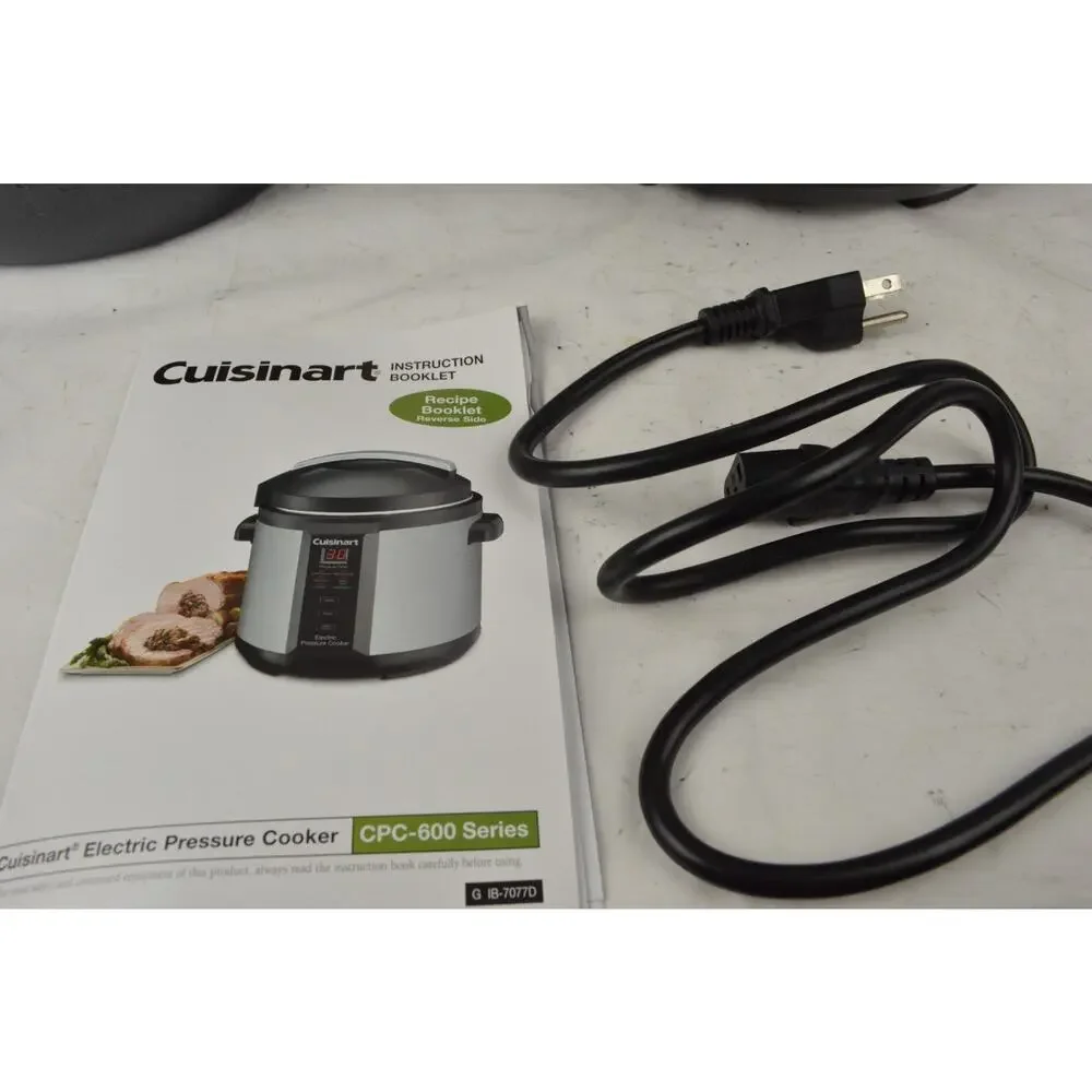 Cuisinart CPC-600 6 Qt Electric Pressure Cooker 1000W Stainless Steel Tested